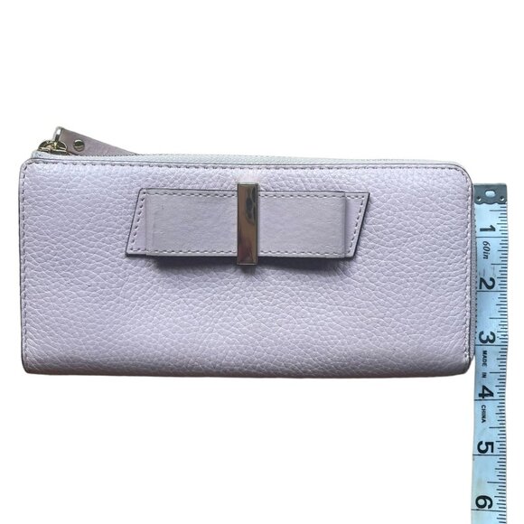 Kate Spade Dusty Pink Leather Bow Wallet - Picture 8 of 9